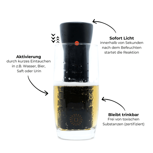 Wasserbetriebene Notfall-Taschenlampe