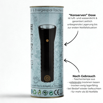 Wasserbetriebene Notfall-Taschenlampe