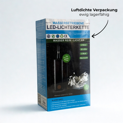 Wasserbetriebene LED-Lichterkette | Warmweiß, 2m