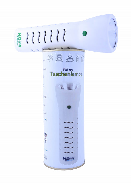 Taschenlampe ohne Batterien & Akkus | weiß